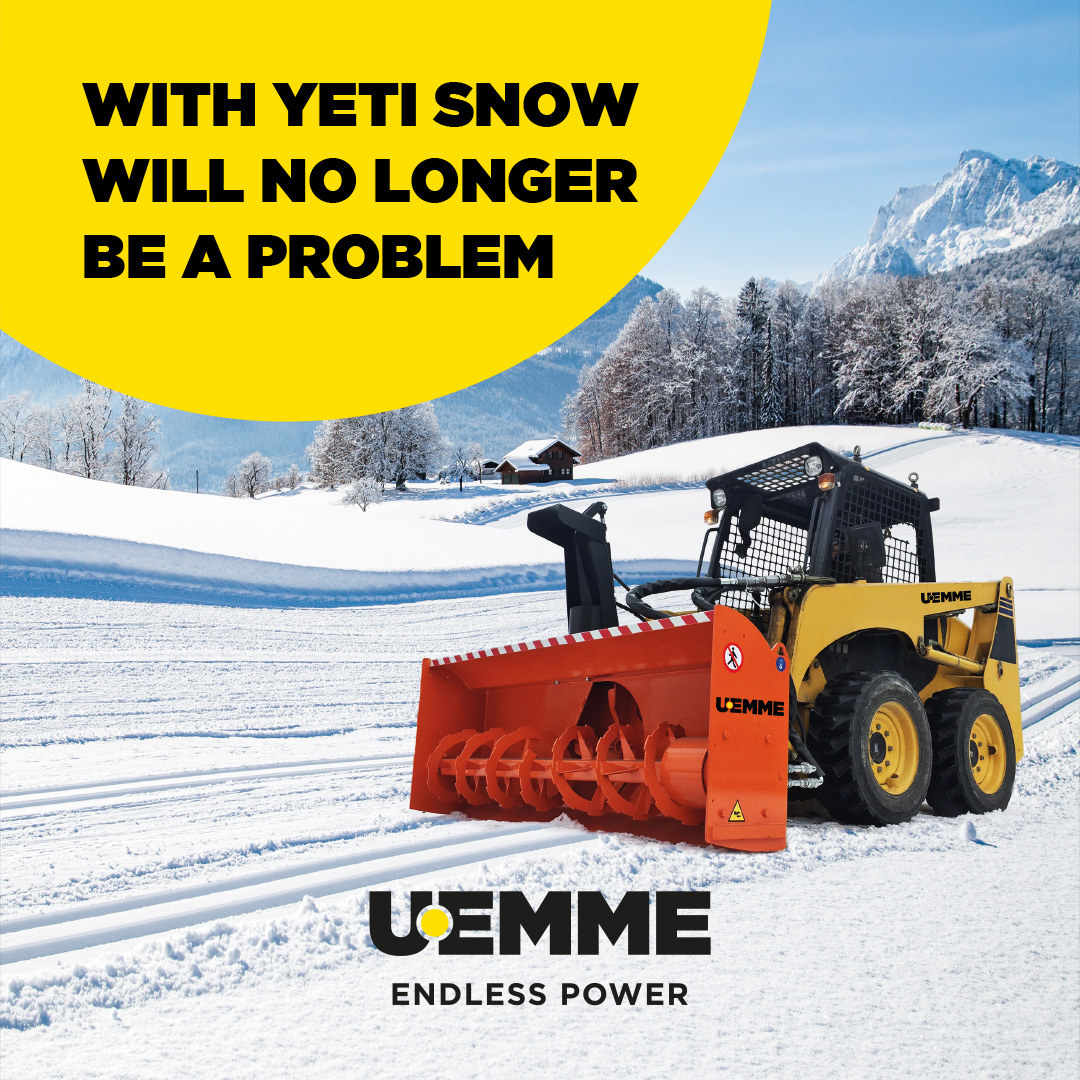 GET RID OF THE SNOW WITH YETI STD, THE SNOW BLOWER BY U.EMME